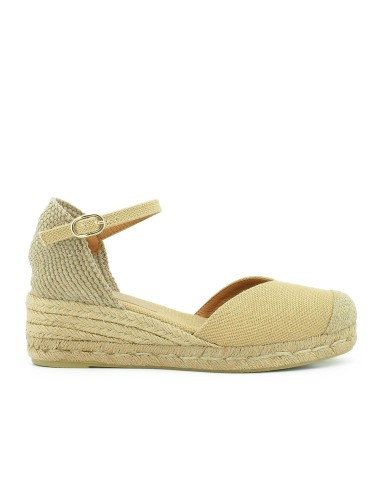 CUÑA BAJA ESPARTO LINO BEIGE - KORTESY LILY